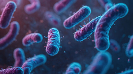 human microbiome and immune system, with beneficial bacteria and microorganisms