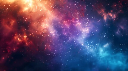 Fototapeta premium A stunning, colorful depiction of a cosmic space scene filled with vibrant celestial elements and sparkling stars, ideal for various creative projects. 