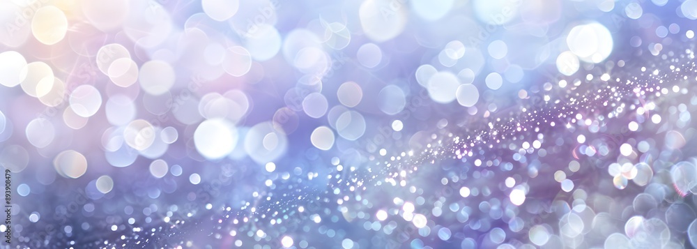 Wall mural a dreamy, abstract background featuring a soft bokeh effect with shimmering lights in pastel tones.