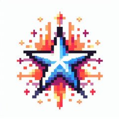 Fototapeta premium pixel illustration of a star