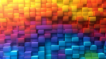 rainbow brick wall background