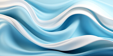 Fototapeta premium Abstract blue background with waves