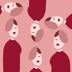 Pink print with feminine designs