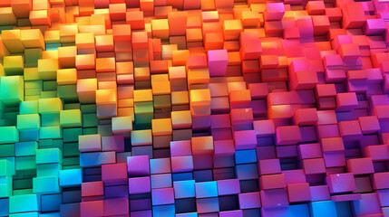 rainbow brick wall background