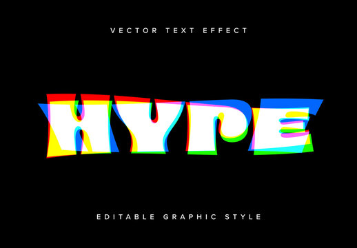 Glitch Text Effect Mockup