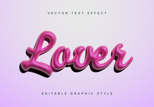 Pink Textured 3D Text Effect Mockup