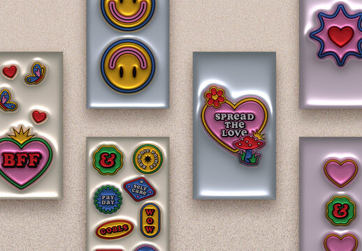 Set of 3D Inflated Backgrounds