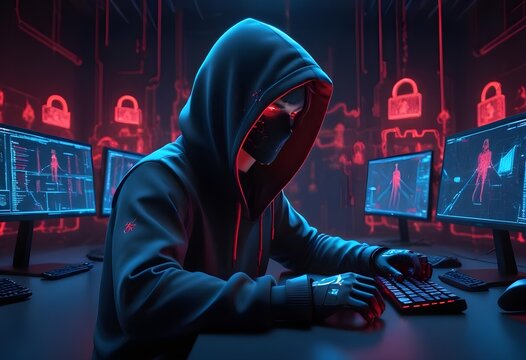 Hacker attack images Security breach, system hacked, internet cyber attack alert with red broken padlock, cybersecurity. mockup for social media
