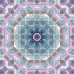 Abstract lilac kaleidoscope background. Beautiful multicolor kaleidoscope texture. Unique kaleidoscope design.