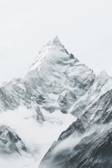 Obraz premium sharp photo showcasing minimalistic artwork featuring mountains