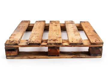 Fototapeta premium Isolated wooden pallet on a white background