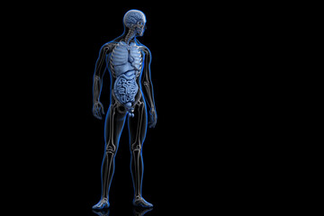 Obraz premium Anterior View of Human Body. 3D illustration