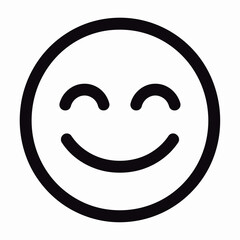 Obraz premium Free vector black line facial expression icon symbol message