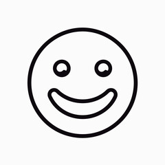 Fototapeta premium Free vector black line facial expression icon symbol message