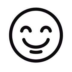 Obraz premium Free vector black line facial expression icon symbol message
