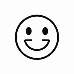 Fototapeta premium Free vector black line facial expression icon symbol message