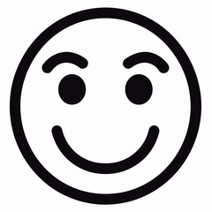 Free vector black line facial expression icon symbol message