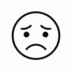 Fototapeta premium Free vector black line facial expression icon symbol message