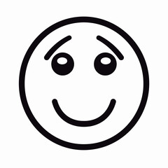 Fototapeta premium Free vector black line facial expression icon symbol message