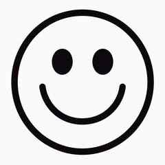 Fototapeta premium Free vector black line facial expression icon symbol message