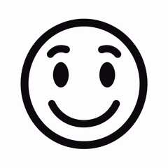 Free vector black line facial expression icon symbol message