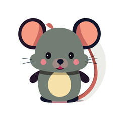 Fototapeta premium cute mouse standing - full body