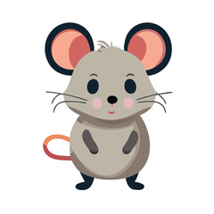 Obraz premium cute mouse standing - full body