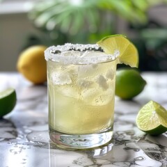 Fototapeta premium mojito cocktail with lime