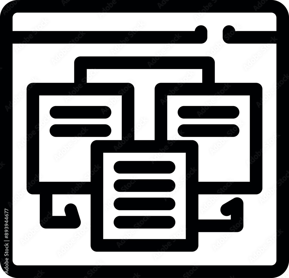 Poster this icon represents editing content in a content management system - cms -