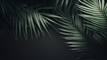 Fototapeta premium Abstract background of large green leaves. Wallpaper