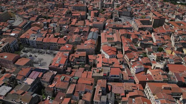 aerial view of sassari In Sardinia, Italy 