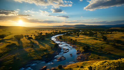 Serengeti National Park - Landscape Wallpaper, Nature Background, Aerial Photography, Drone Views