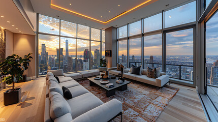 Naklejka premium Luxurious Apartment Interior Design Visualization