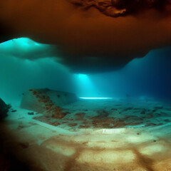 tropical land underwater