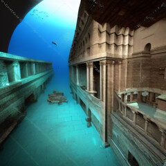 ancient building underwater