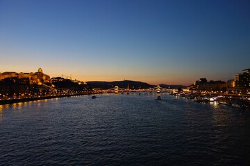 Fototapeta premium Budapest, Hungary's capital city, sits on the Danube River in Eastern Europe