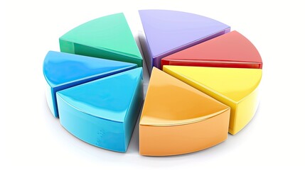 Fototapeta premium Donut chart representing the distribution of company budgets across departments