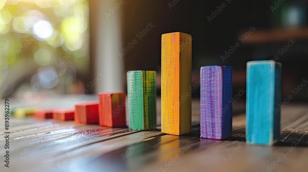 Poster horizontal stacked bar graph showing sales figures by region