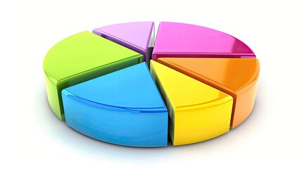 Fototapeta premium Pie chart illustrating market share distribution among top companies