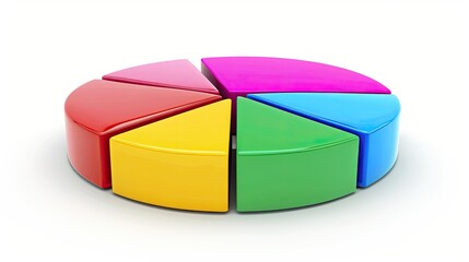 Obraz premium Pie chart illustrating market share distribution among top companies