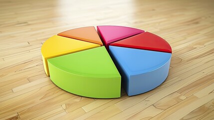 Fototapeta premium Pie chart illustrating market share distribution among top companies