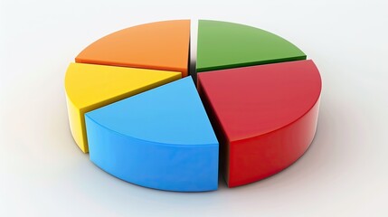 Obraz premium Pie chart illustrating market share distribution among top companies