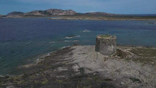 Aerial View of Spaggia La Pelosa Near Stintino, Sardegna