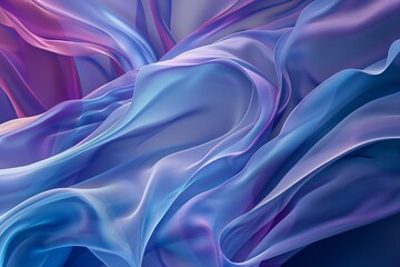 Obraz premium The image showcases a dynamic interplay of light and color, capturing fluid motion with a combination of blue and purple hues, creating a sense of movement and depth.