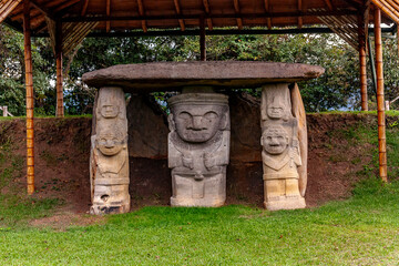 San Agustín Archaeological Park, Huila, Colombia. 2012/01/30. A UNESCO World Heritage site, it...