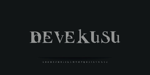 Elegant Vector Alphabet Letters Font - Classic Modern Serif Lettering for Minimal Fashion
