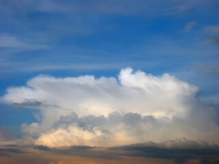 Cumulonimbus capillatus incus photographié en fin de journée à Wépion (B).