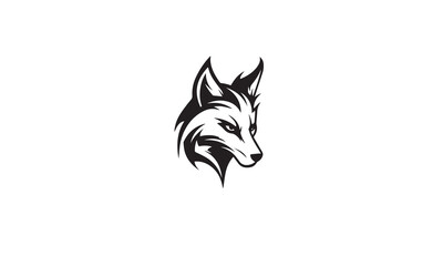 fox run logo black simple flat icon on white background