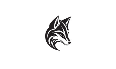 fox run logo black simple flat icon on white background