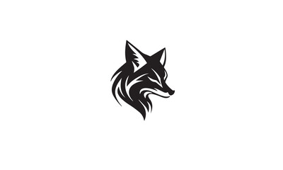 fox run logo black simple flat icon on white background